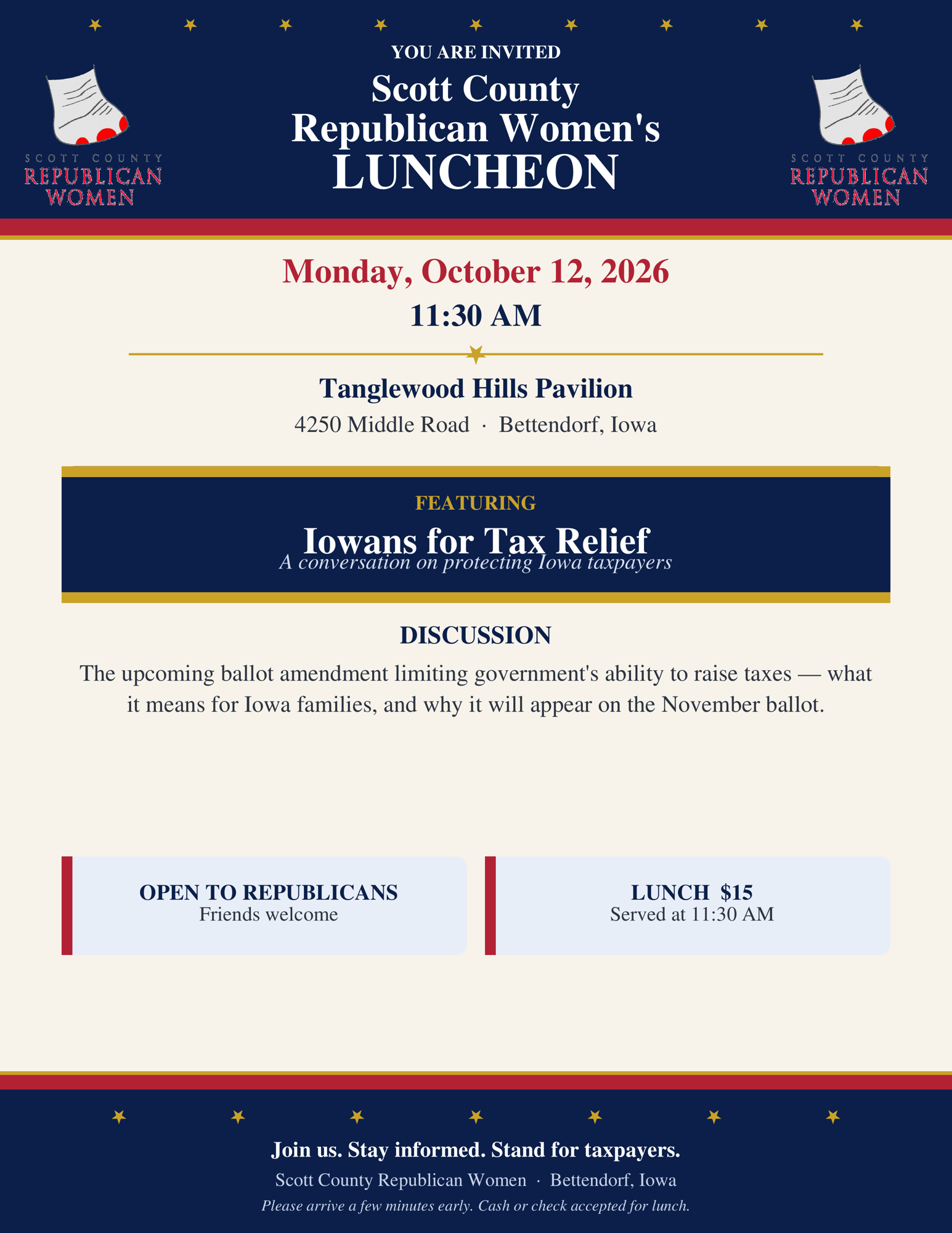 SCRW Luncheon - Iowans for Tax Relief